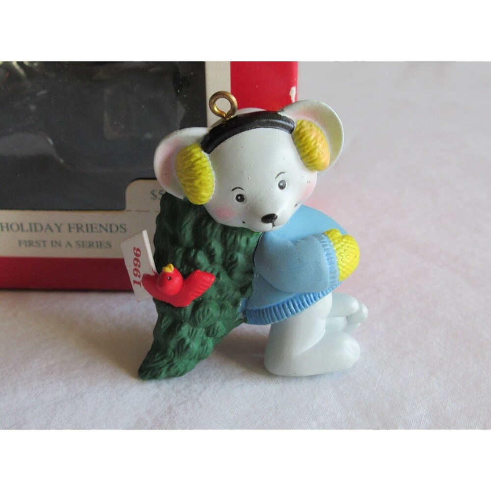 Longs Drug Store 1996 Christmas Ornament Holidays Friends Mouse Bird in Tree